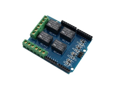 BDD 4 CHANNEL RELAY SHIELD - Power, Battery & Solar -