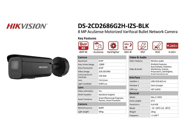 HKV DS-2CD2686G2H-IZS-BLK