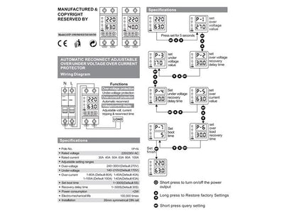 BMT D/R 63A OVER/UNDER VOLT PROT