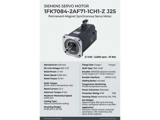 1FK7084-2AF71-1CH1-Z -J25 - Industrial Automation - 67635795951916