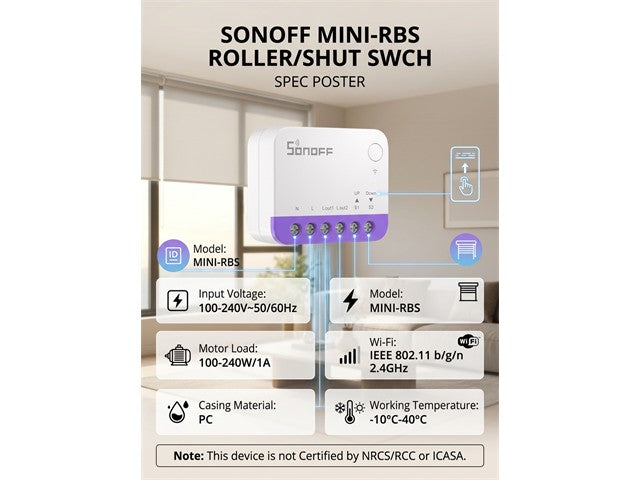 SONOFF MINI-RBS ROLLER/SHUT SWCH
