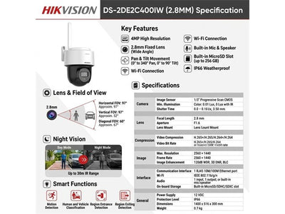 HKV DS-2DE2C400IWG/W (2.8MM)