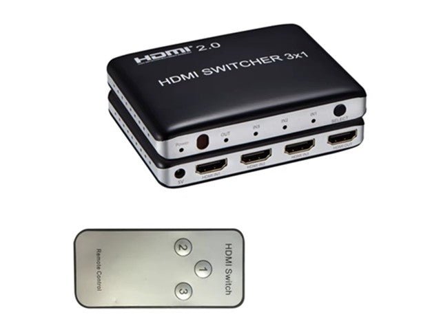 3WAY HDMI SELECT SWITCH 4KPST 3D - Network Hubs & Switches -