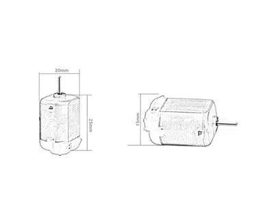 HKD DC MICRO MOTOR 3-6VDC 25MM