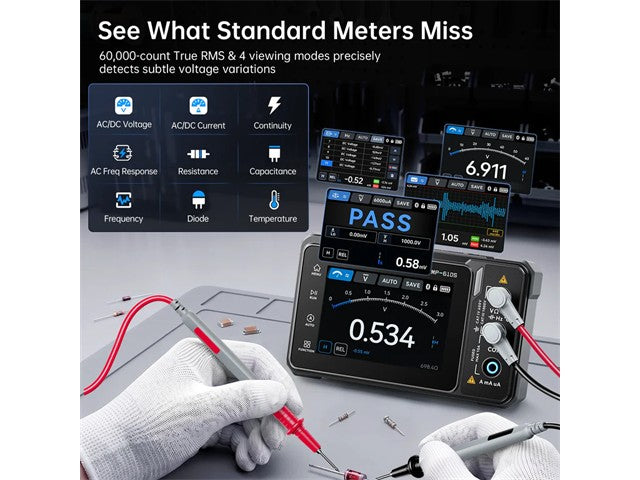 FNIRSI TMP600 3IN1 DMM+SIG GEN
