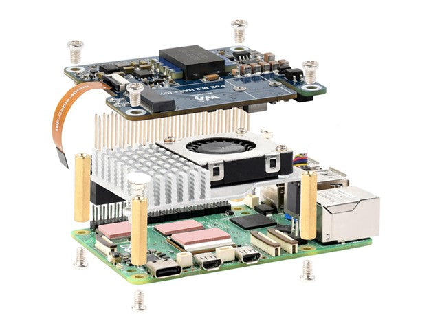 WVS PCIE-M.2 POE HAT-RASP PI 5