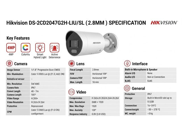 HKV DS-2CD2047G2H-LIU/SL (2.8MM)