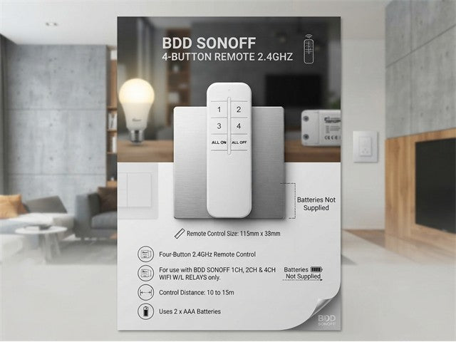 BDD SONOFF 4 BUTON REMOTE 2,4GHZ