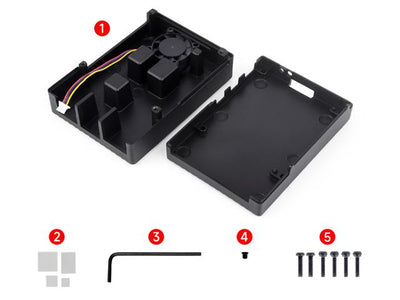 WVS RASPBERRY PI5 ALUM CASE+FAN