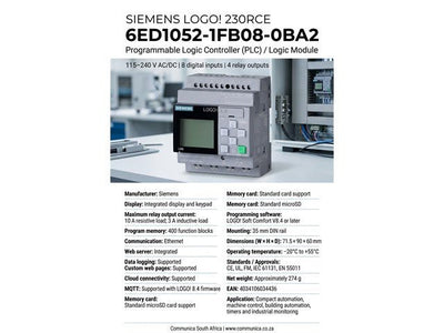 6ED1052-1FB08-0BA2 - Industrial Automation - 4034106034436