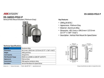 HKV DS-1602ZJ-POLE-P