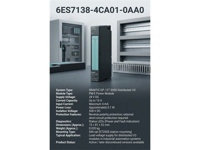 6ES7138-4CA01-0AA0 - Industrial Automation - 4025515072379