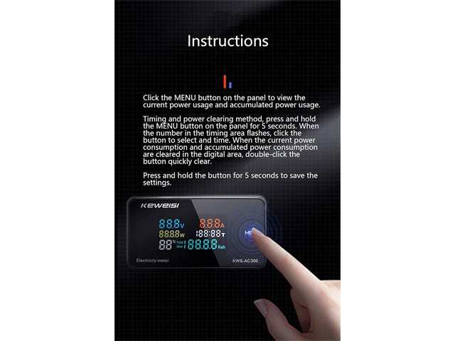 BDD KWS-AC300 LCD POW METER OPEN