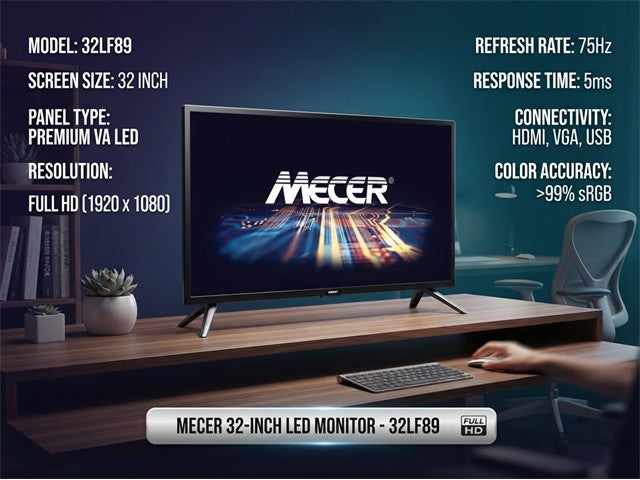 LED MONITOR 32LF89 MECER 32IN