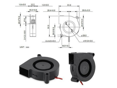 HKD FANDC005050-15S-3D PRINTER