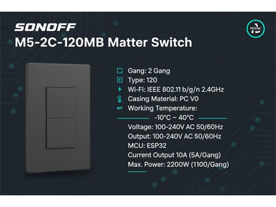 SONOFF M5-2C-120MB MATTER SWITCH