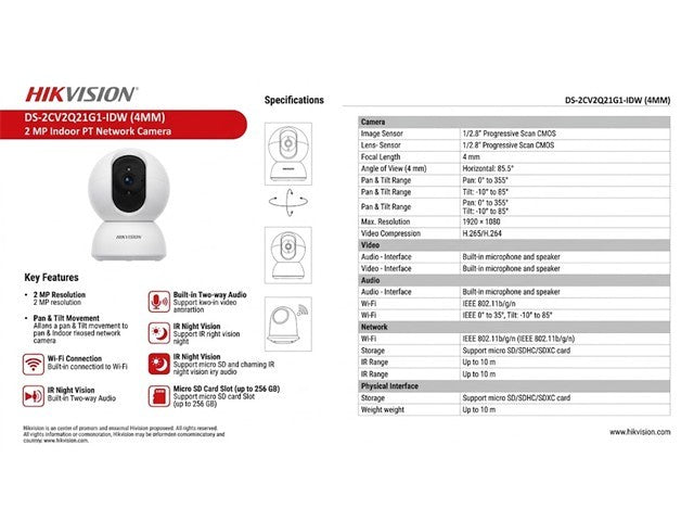 HKV DS-2CV2Q21G1-IDW (4MM)