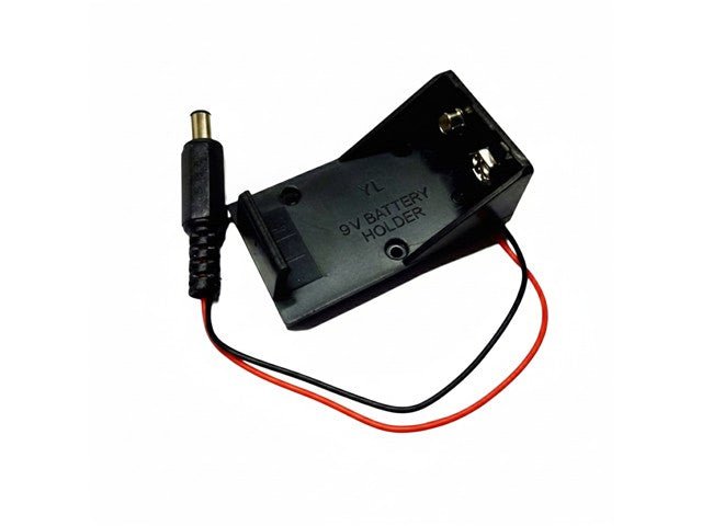 9V BATTERY HOLDER WITH DC PLUG - Battery Accessories -
