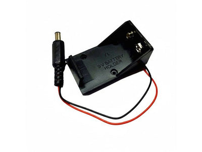 9V BATTERY HOLDER WITH DC PLUG - Battery Accessories -