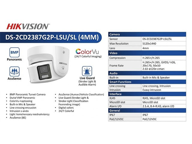 HKV DS-2CD2387G2P-LSU/SL (4MM)