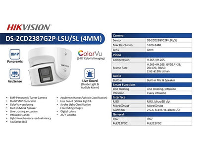 HKV DS-2CD2387G2P-LSU/SL (4MM)