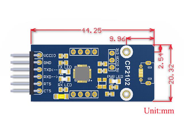 WVS CP2102 MICRO USB TO UART BRD