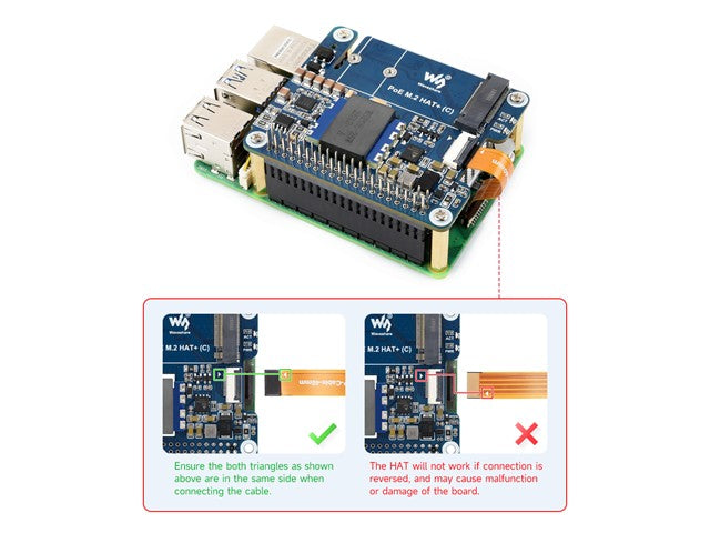 WVS PCIE-M.2 POE HAT-RASP PI 5