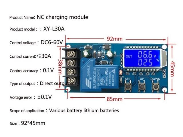 HKD BATTRY CHARGE CONT 30A 6-60V