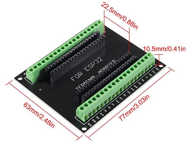 BDD ESP32 SCREW TERM B/O BOARD A