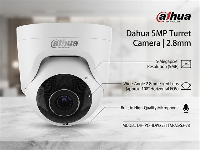 AJAX TURRET CAMERA 5MP 2.8MM - CCTV Products & Accessories - 4823114046285