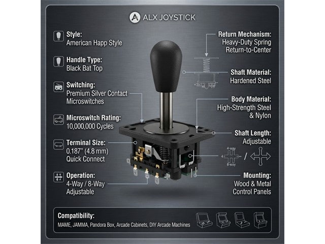 ALX JOYSTICK AMERICAN STYLE BLAK - Miscellaneous - 53486726807852