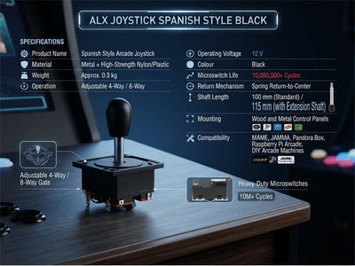 ALX JOYSTICK SPANISH STYLE BLACK - Miscellaneous - 53486726971692