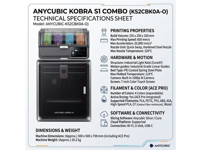 ANYCUBIC-KS2CBK0A-O - 3D Printers & Kits - 6974662353887