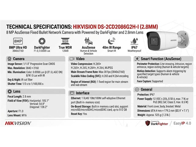 HKV DS-2CD2086G2H-I (2.8MM)