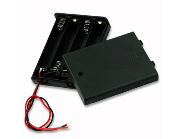 2 x Battery Holder 2 AAA Slots Spring Clip 3V Case Plastic On/Off Switch Lid 2 x Battery Holder 2 AAA Slots Spring Clip 3V Case Plastic On/Off Switch Lid