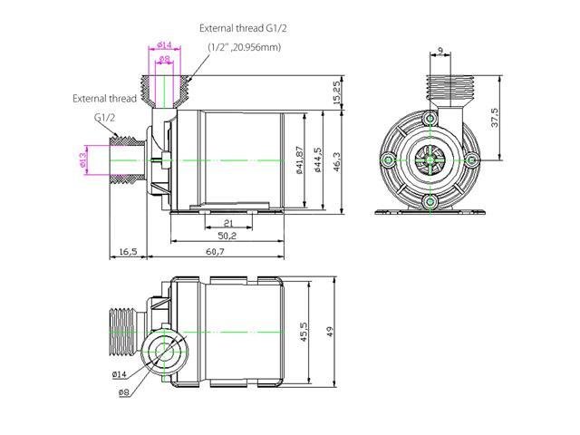 BDD 12V SOLAR HEAT WATER PUMP BK - Irrigation / Water Pumps -