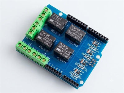 BDD 4 CHANNEL RELAY SHIELD - Power, Battery & Solar -