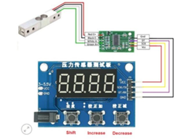 BDD HX711 LOAD CELL AMP DISPLAY - Sensors -