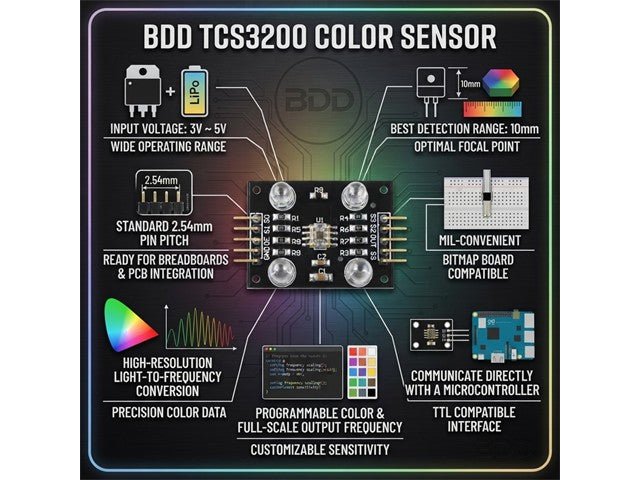 BDD TCS3200 COLOR SENSOR - Sensors -