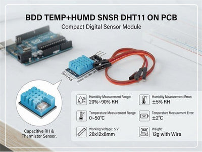 BDD TEMP+HUMD SNSR DHT11 ON PCB - Sensors -
