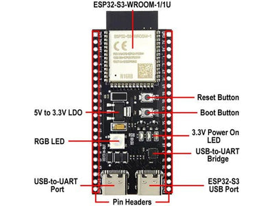 BMT ESP32-S3 N16R8 AI DEV MODUL - ESP8266 & ESP32 Modules -