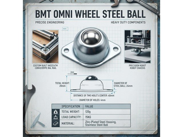 BMT OMNI WHEEL STEEL BALL - Robot Wheels -