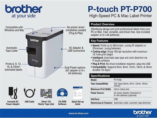 BRH PTP-700 - Printers & Accessories - 4977766735360