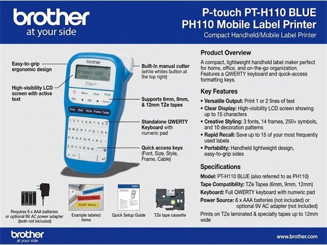 BRH PTP-H110 BLUE - Printers & Accessories - 4977766771047