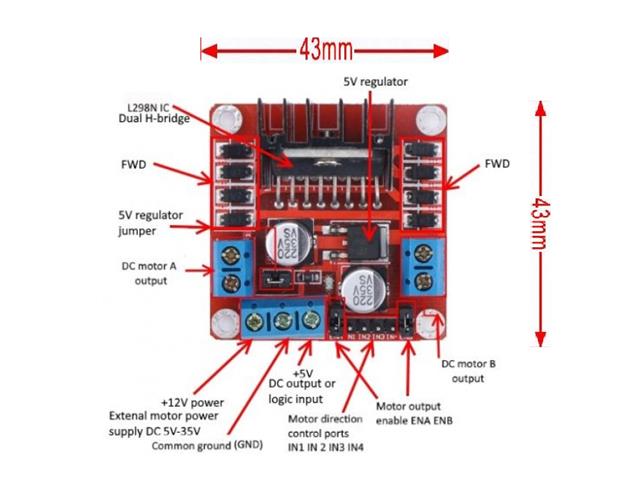 BMT DUAL MOTOR DRIVER L298 SCREW