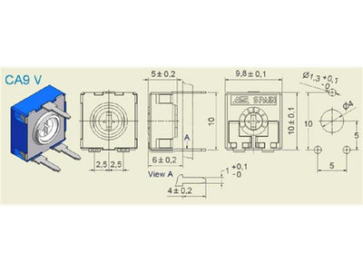 CA9MV 100K - Potentiometers, Trimmers & Rheostats -