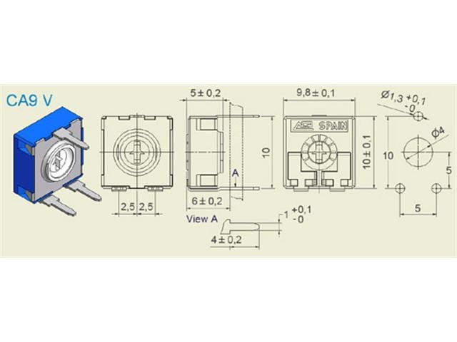 CA9MV 1M - Potentiometers, Trimmers & Rheostats -