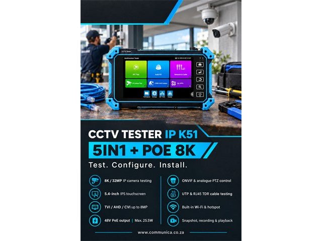 CCTV TESTER IP K51 5IN1 + POE 8K - Environmental Test Equipment -