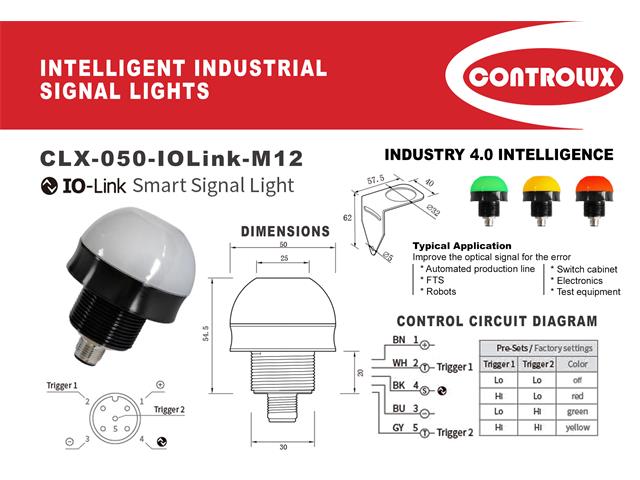 CLX - O50 IO - LINK - M12 - Industrial Automation -