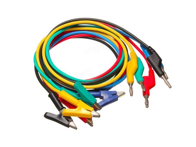 CMU 5X1M SILICONE CROC TO BANANA - Test Leads & Probes -